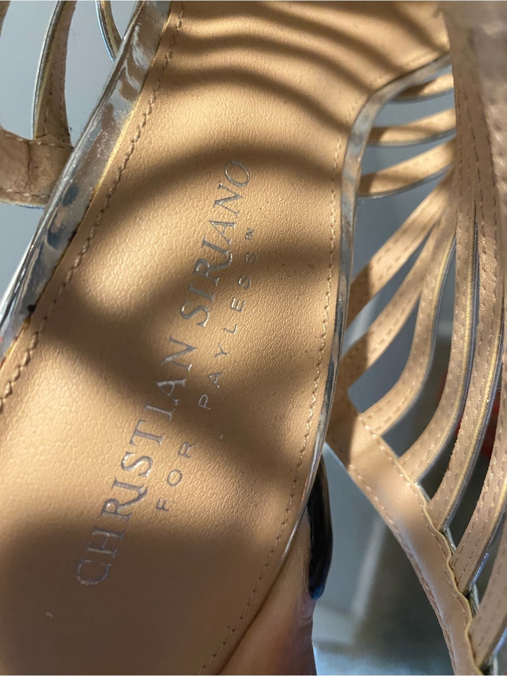 Christian Siriano Nude Strappy Cutout Heels
